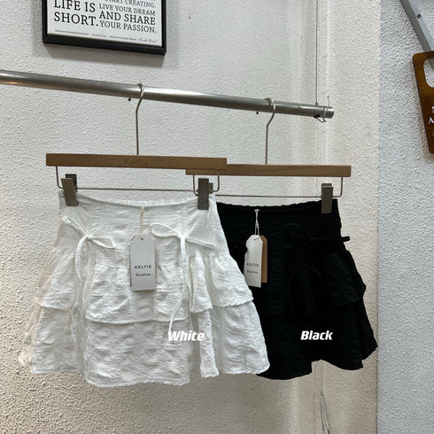 Ruched Up Layered Mini Skirts